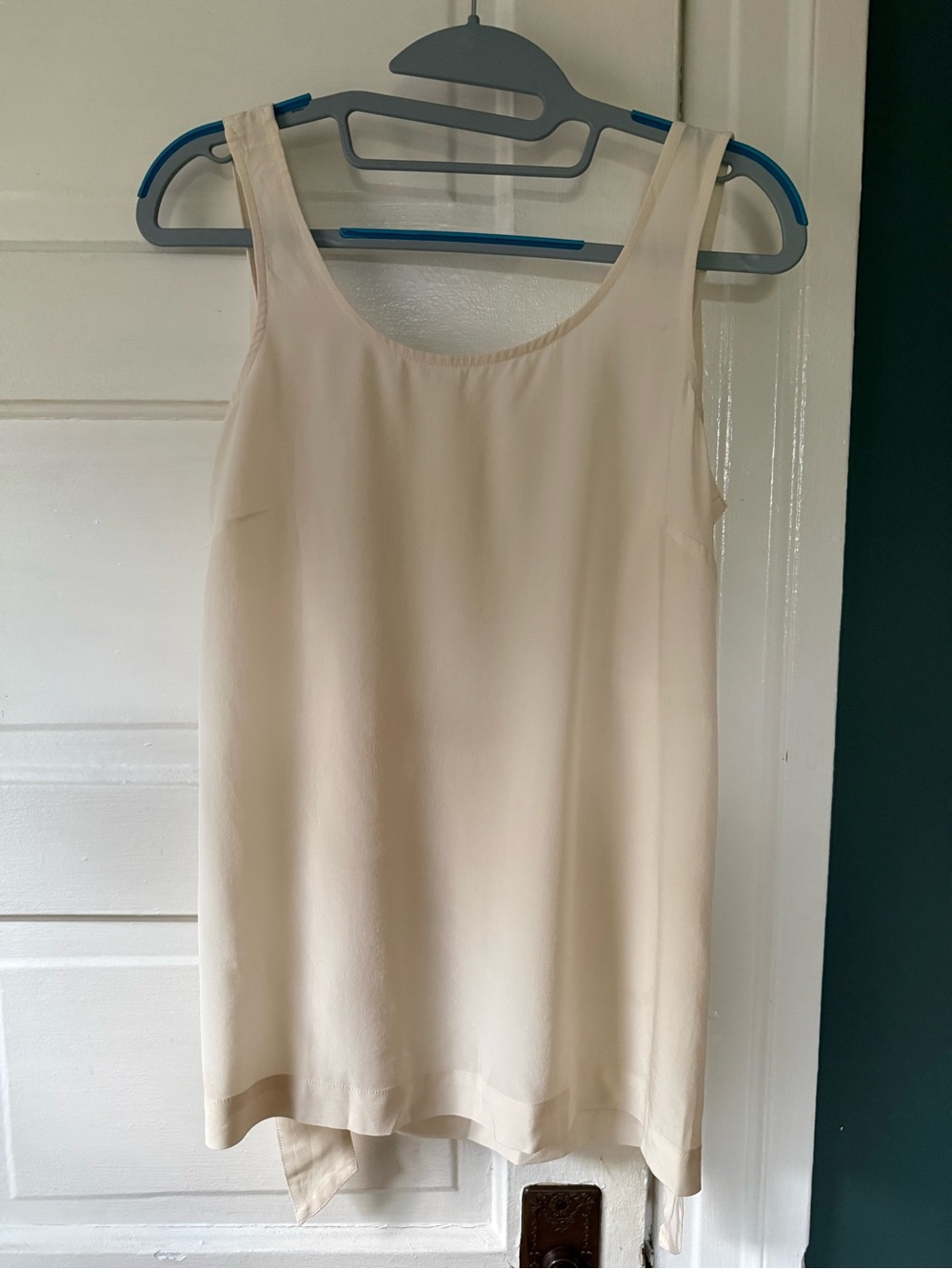 Madewell Cream Silk Tie-Back Tank